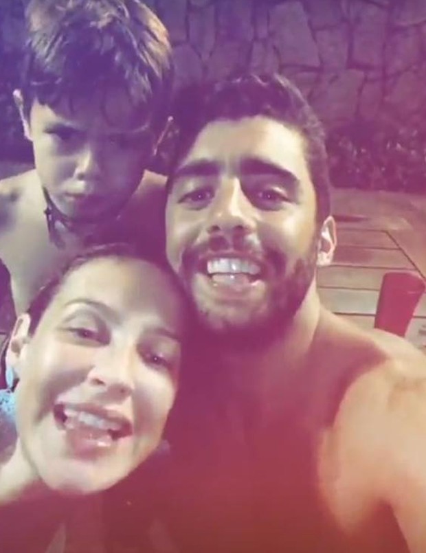 Pedro Scooby, Luana Piovani e Dom (Foto: Reprodução/Instagram)