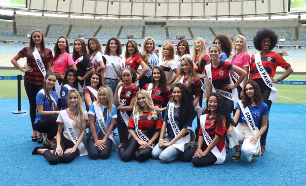 Candidatas do Miss Brasil 2019 visitam o Estádio do Maracanã (Foto: Daniel Pinheiro/AgNews)