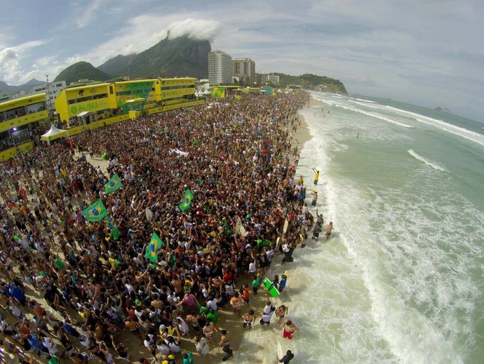 Rio Pro recebeu mais de 100 mil pessoas ao longo dos cinco dias de competição, recorde histórico de público (Foto: Reprodução/Facebook)