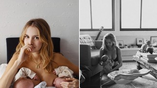 Isabella Sccherer amamenta Bento e Mel de três em três horas — Foto: Reprodução/Instagram