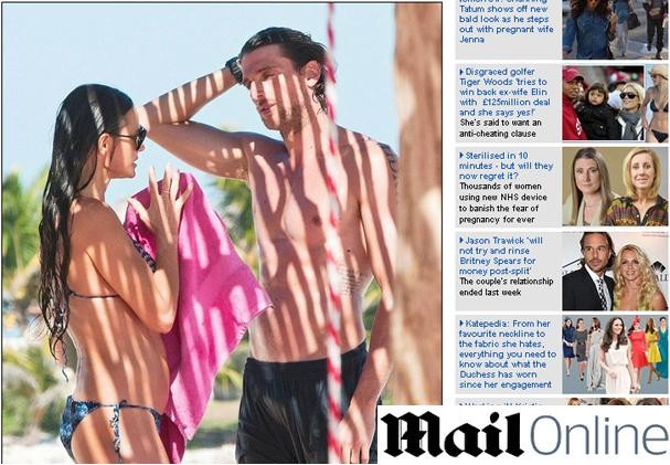 DEMI TEM SIDO ASSOCIADA A HOMENS MAIS JOVENS DESDE QUANDO FICOU SOLTEIRA (Foto: Reprodução/Daily Mail)