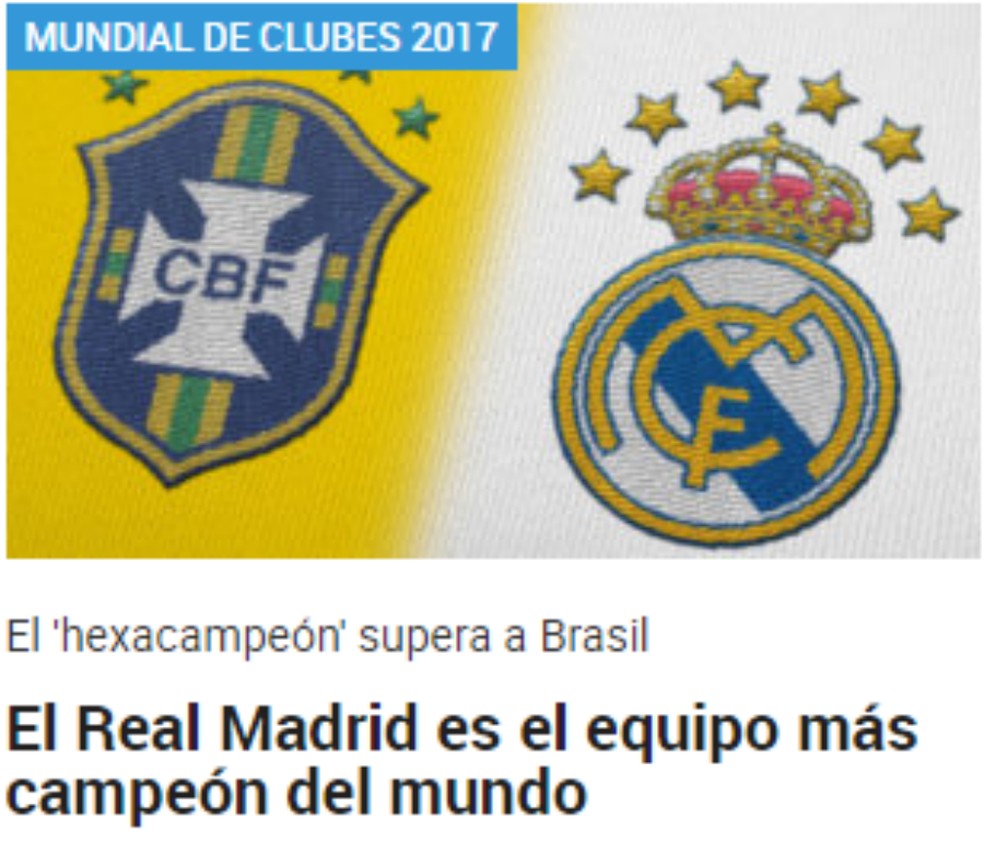 Ao Promover Titulo Jornal Destaca Que Real Tem Mais Mundiais Do
