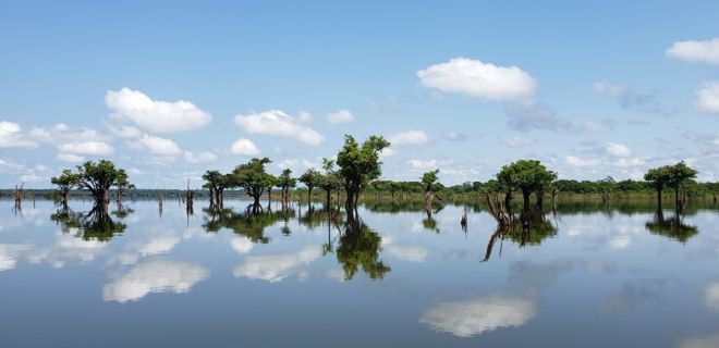 Aos poucos, o turismo ressurge na região amazônica do rio Uatumã, décadas após a construção de uma das hidrelétricas que mais prejudicaram o meio-ambiente no Brasil (Foto: DUBES SÔNEGO/BBC NEWS BRASIL)