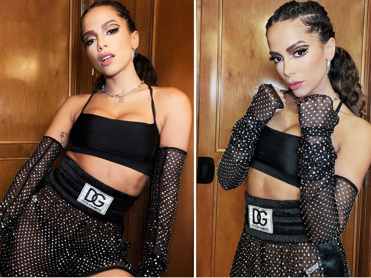 Anitta mostra look usado em apresentação no evento Thriller fight Club  (Foto: Reprodução/Instagram)