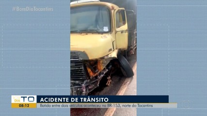 Acidente entre dois veículos deixa feridos na BR-153 no norte do estado