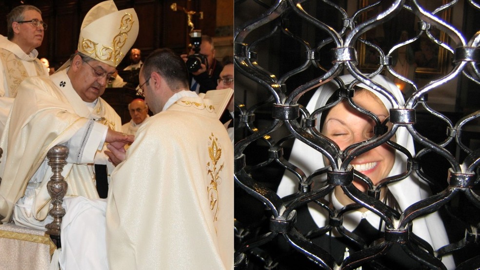Ambos seguiram suas vocações religiosas e se dedicam à Igreja Católica — Foto: Reprodução / Redes Sociais