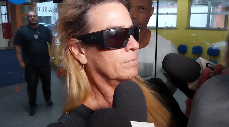 Sandra Mathias Correia de Sá prestou depoimento na 15ª DP (Gávea) após agressão a entregador