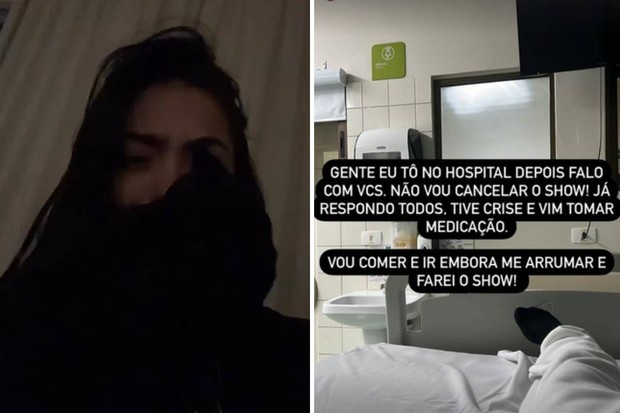 Mirella chora e para em hospital (Foto: Reprodução/Instagram)