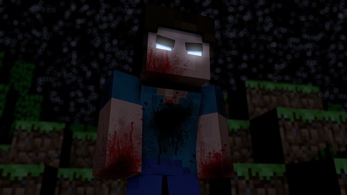 Herobrine, o fantasma de Minecraft (Foto: Reprodução/YouTube)