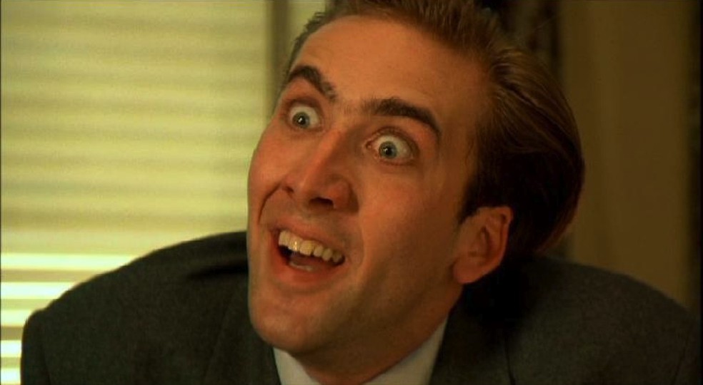 Nicolas Cage em 'Um estranho vampiro' (1988) — Foto: Reprodução