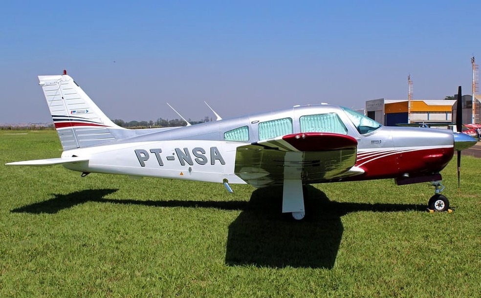 Avião caiu em Salto de Pirapora e matou três pessoas, entre elas, um casal de empresários de Sorocaba, donos do avião — Foto: Daniel Popinga/portaldoaviador.com/Reprodução