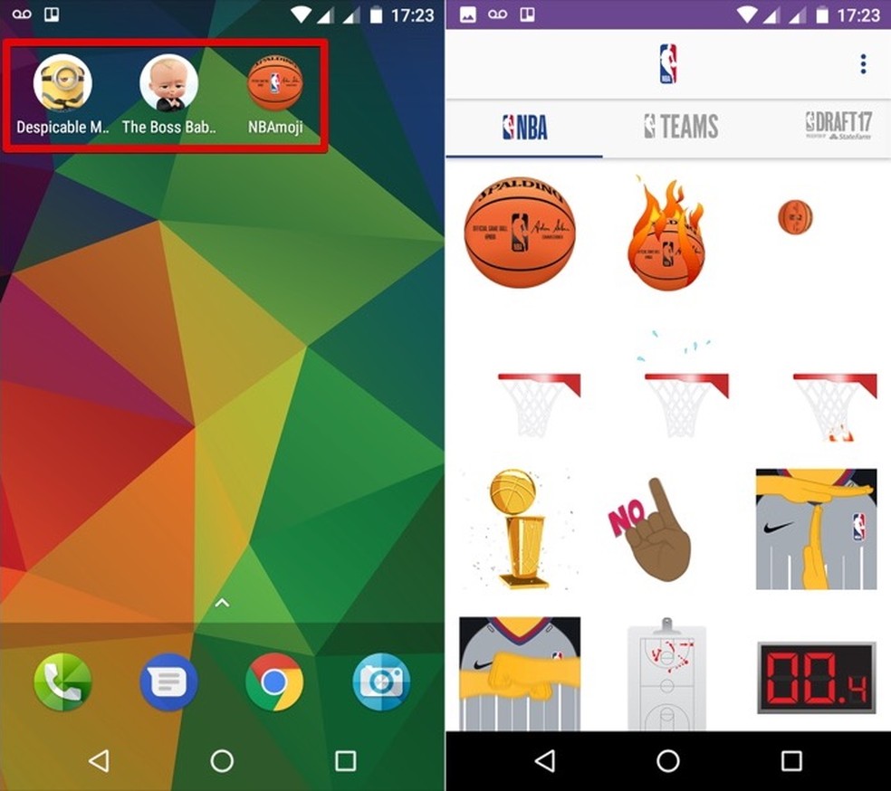 Como enviar sticker via WhatsApp e Telegram Gboard 