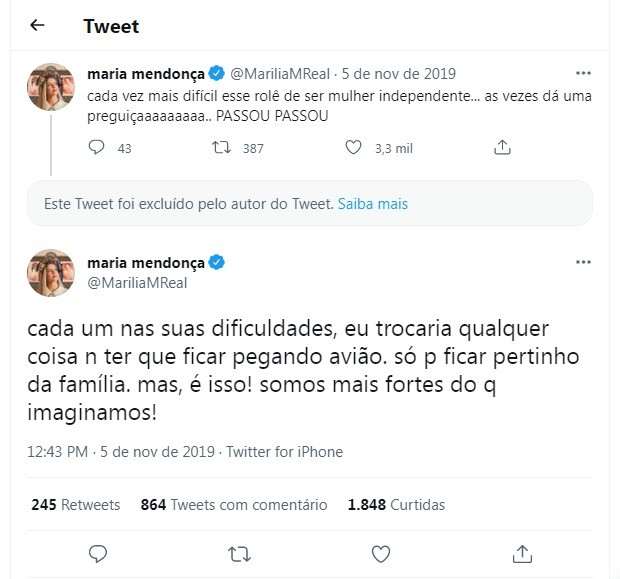 Post de Marilia Mendonça (Foto: Reprodução/Twitter)