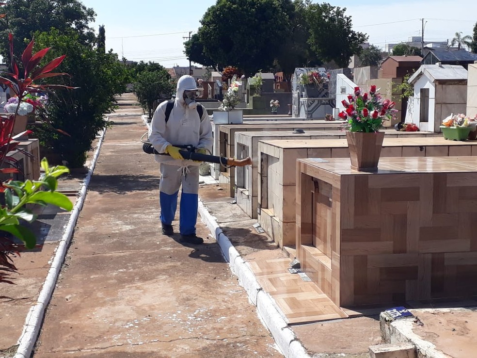 Trabalho de dedetização vai ser feito nos cinco cemitérios públicos de Bauru — Foto: Emdurb/Divulgação