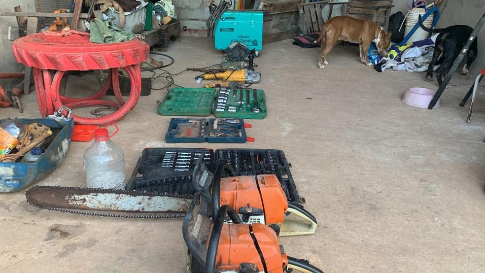 Material encontrado durante operação — Foto: Polícia Civil 