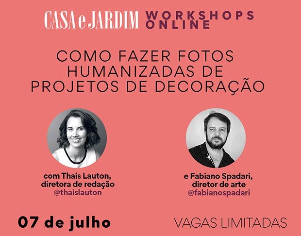No dia 7 de julho, Thaís Lauton e Fabiano Spadari falam sobre fotografia humanizada em projetos de decoração (Foto: Divulgação)