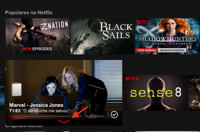 Acessando as opções para um título do Netflix (Foto: Reprodução/Marvin Costa)