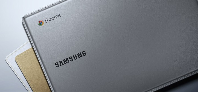 Samsung Chromebook 2 tem design que lembra o couro costurado na tampa (Foto: Divulgação/Sony)