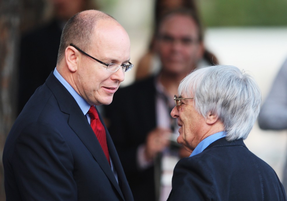 Príncipe Albert II de Mônaco e Bernie Ecclestone (Foto: Getty Images)