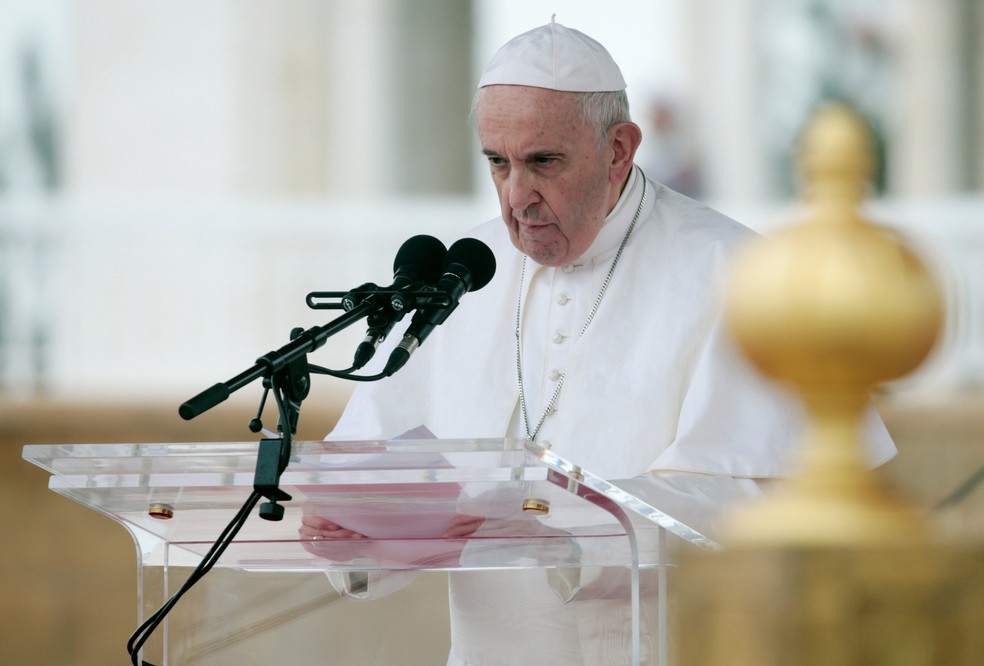 Papa Francisco em visita ao Marrocos â€” Foto: Youssef Boudlal/Reuters