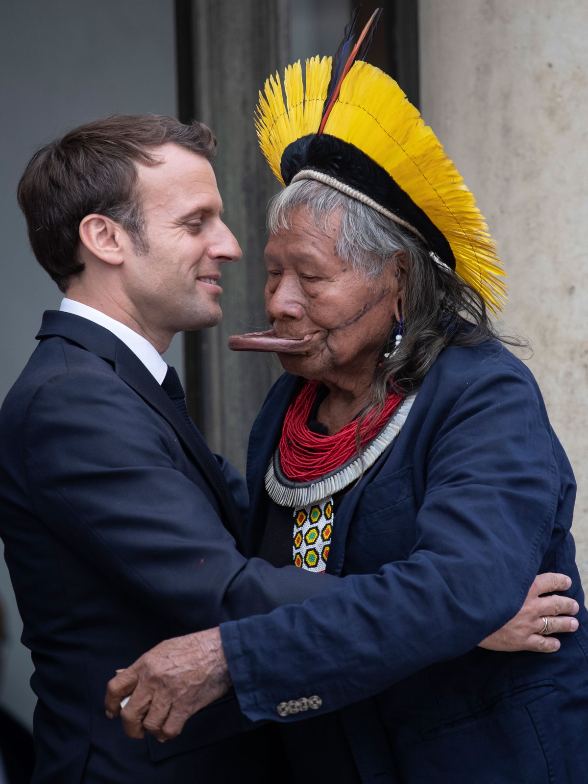 Macron accueille Raoni et reçoit le soutien français pour son projet |  Monde