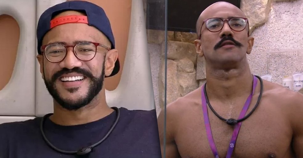 Ricardo raspa a barba no BBB 23 — Foto: Globo 