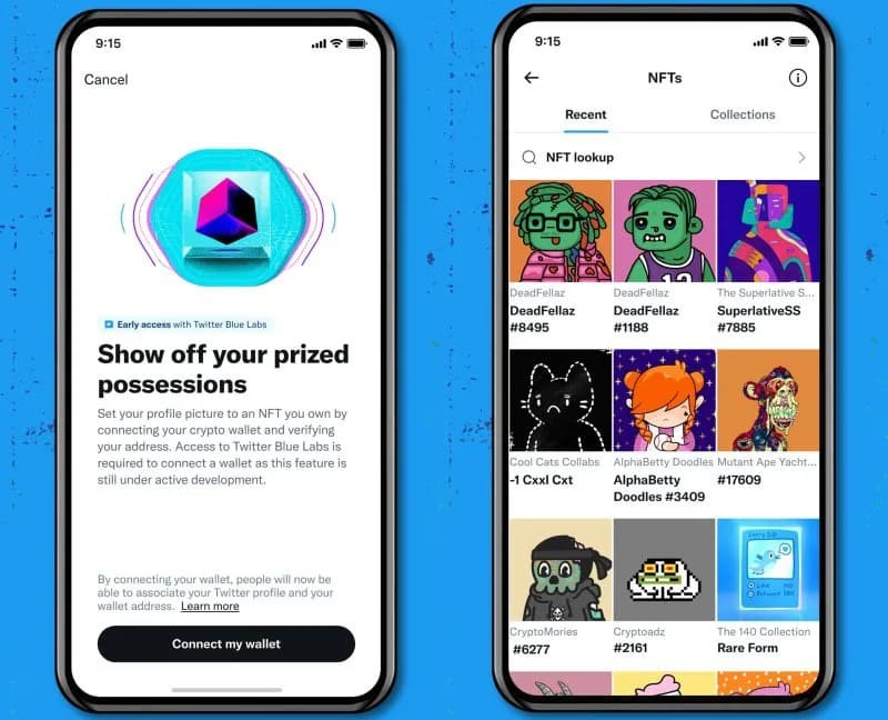 Versão paga do Twitter permite colocar NFT como foto de perfil
