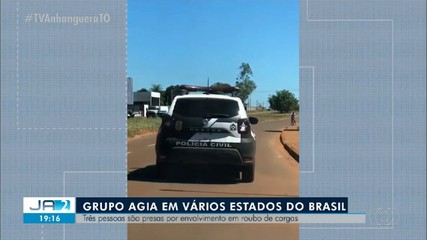 Três pessoas são presas por envolvimento com roubo de cargas em vários estados