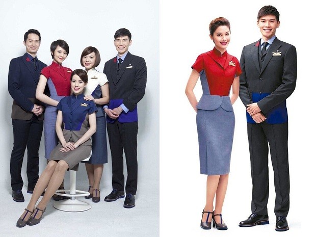 Os uniformes da China Airlines (Foto: Divulgação)