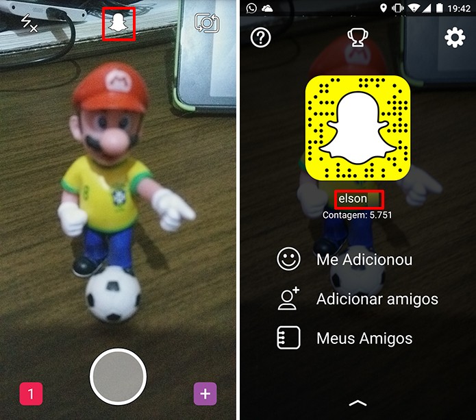 Snapchat possui função que altera nome de exibição do usuário (Foto: Reprodução/Elson de Souza)