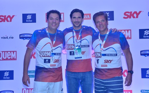 Agricio Neto, VP de marketing da SKY, Frederic Kachar, diretor geral da Editora Globo e Infoglobo, e Alexander Rocco, diretor de marketing da SKY 