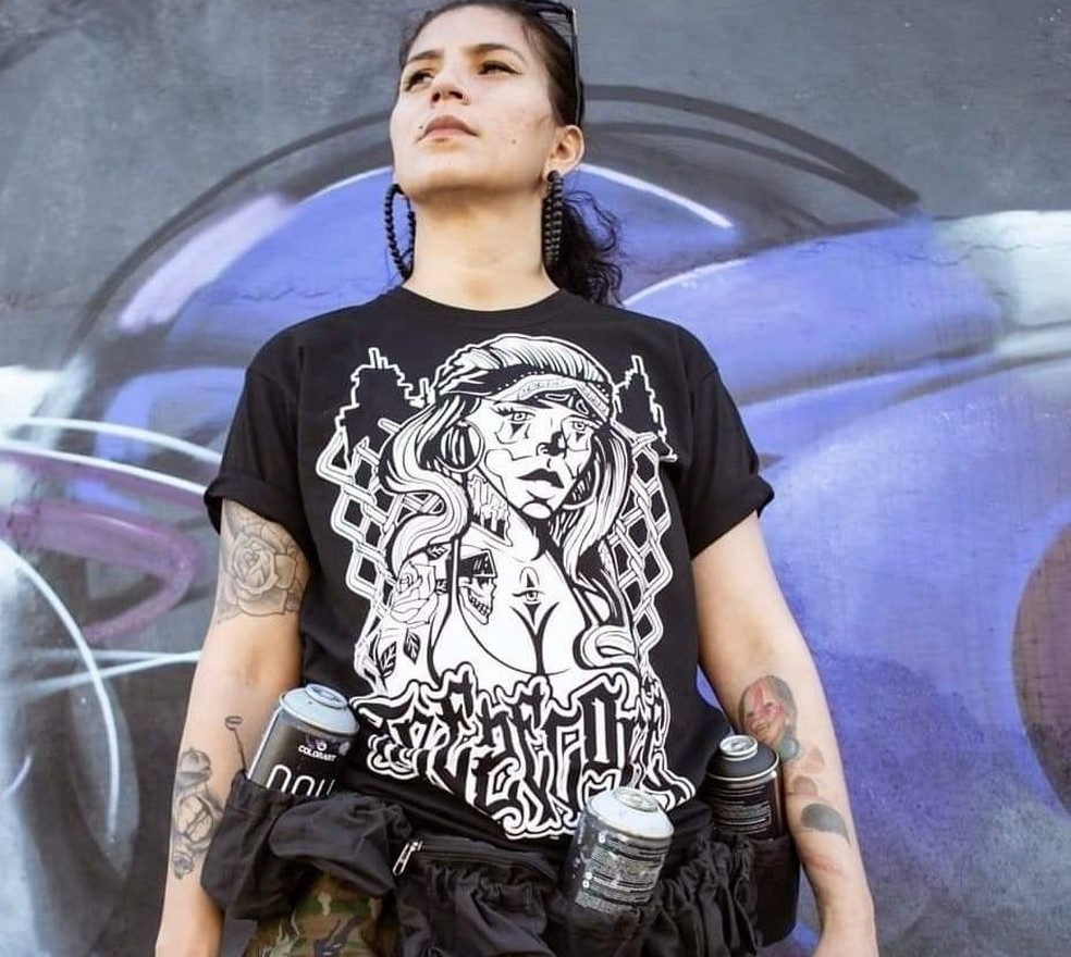 Chermie Ferreira é artista e idealizadora do 'Festival Graffiti Queens' — Foto: Redes Sociais