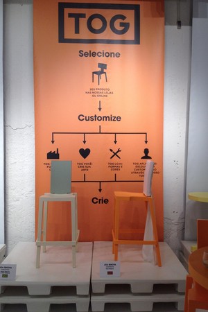 Ideia de customização explicada diretamente nas paredes da Tor, em São Paulo (Foto: Gustavo Silva)