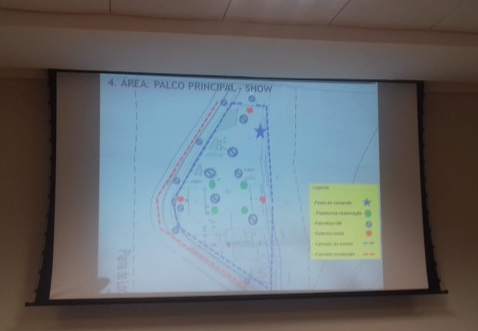 Esquema de segurança foi montado para as festividades do São João Maceió 2018 (Foto: Andréa Resende/G1)
