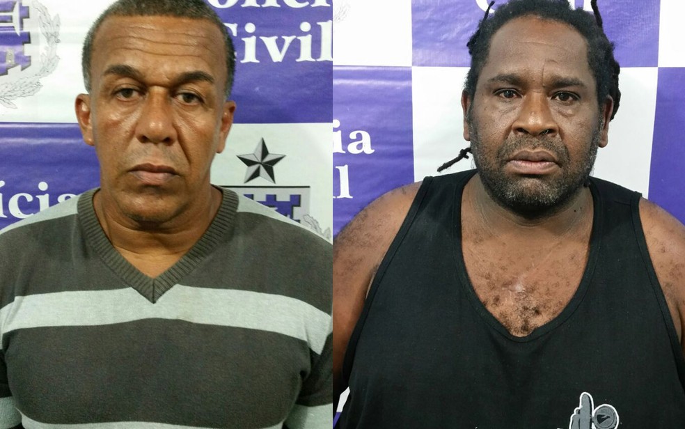 Dois suspeitos foram presos por extorsão de engenheiros (Foto: Divulgação/ Polícia Civil)