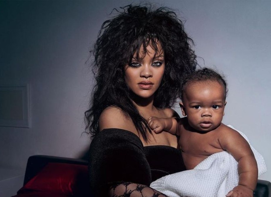 Rihanna e o filho com ASAP ROCKY para a British Vogue