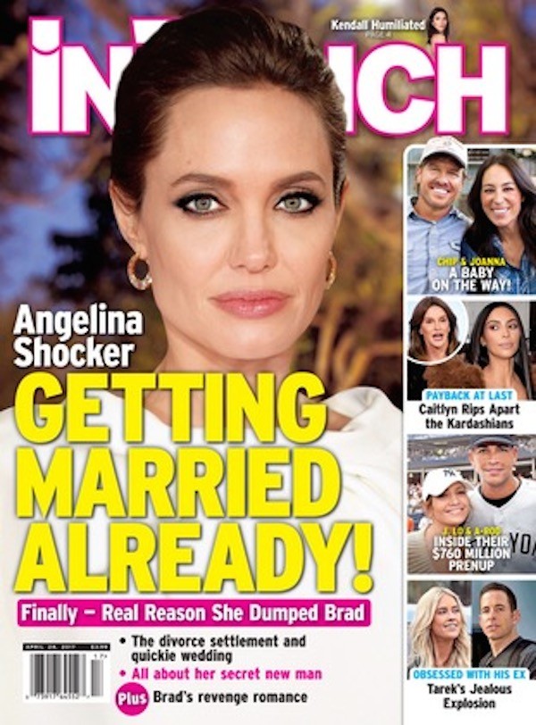 A capa da revista In Touch noticiando o provável novo marido de Angelina Jolie (Foto: Reprodução)