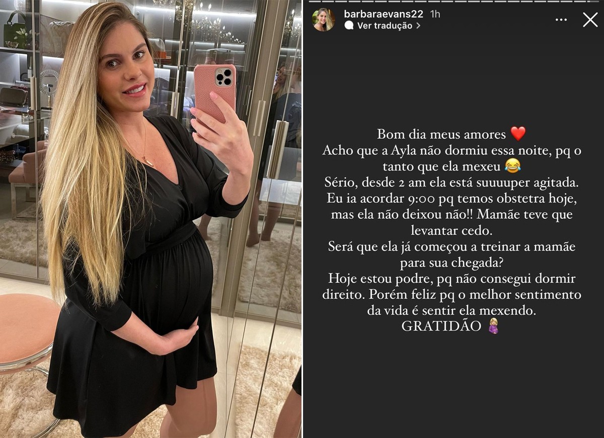 Bárbara Evans espera Ayla, primeira filha com Gustavo Theodoro (Foto: Reprodução / Instagram)