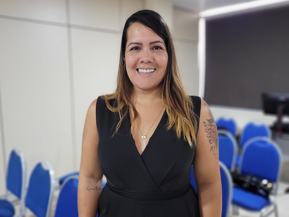 Gisela Cezimbra foi anunciada como presidente da Fundação Saúde — Foto: Jorge Júnior/Rede Amazônica