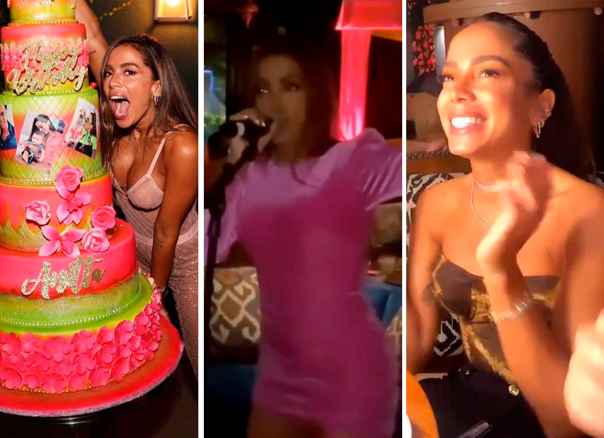Anitta nas três festas de aniversário (Foto: Reprodução/ Instagram)