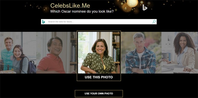 Site compara a sua foto com atores e atrizes que concorrem ao Oscar (Foto: Reprodução)
