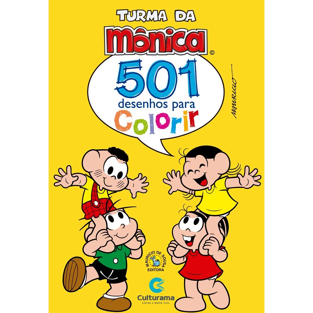Capa de 'Turma da Mônica: 501 desenhos para colorir'  (Foto: Divulgação/Culturama)