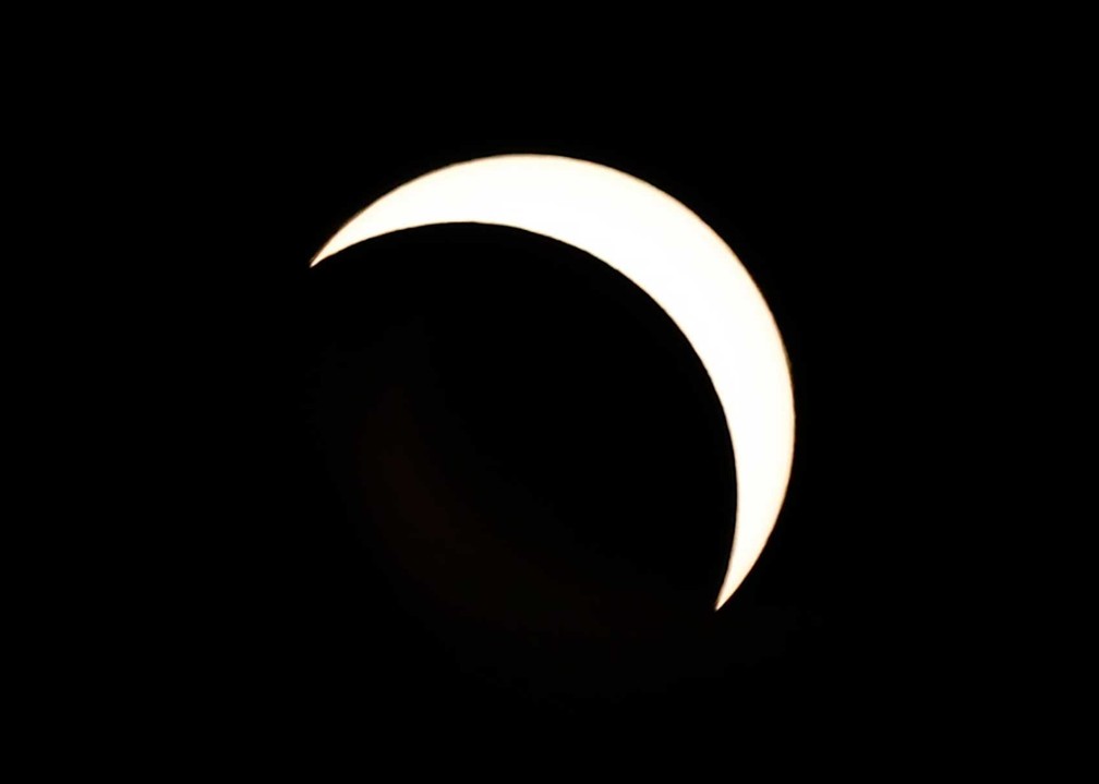 Eclipse solar parcial observado em Coquimbo, Chile. â Foto: Rodrigo Garrido/Reuters