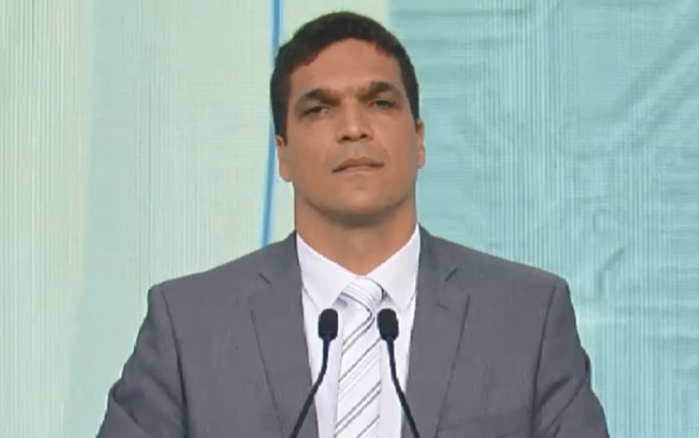 O pré-candidato à Presidência, Cabo Daciolo, durante debate em 2018 — Foto: Reprodução