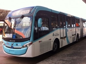 Ônibus articulado começa a funcionar no transporte público de Fortaleza nesta quinta-feira (15) (Foto: Prefeitura de Fortaleza/ Divulgação)