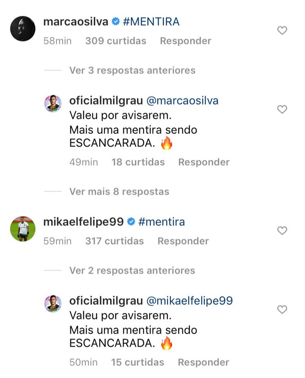 Jogadores do Sport desmentem pagamento de salários  — Foto: Reprodução