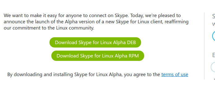 Baixando o Skype for Linux Alpha (Foto: Reprodução/Edivaldo Brito)