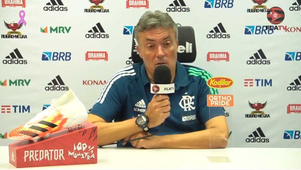 Dom�nec Torrent, t�cnico do Flamengo � Foto: Reprodu��o Fla TV