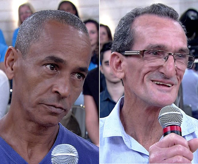 Pais de atletas: Luiz Carlos (à esq) e Wagner (à dir) (Foto: TV Globo)