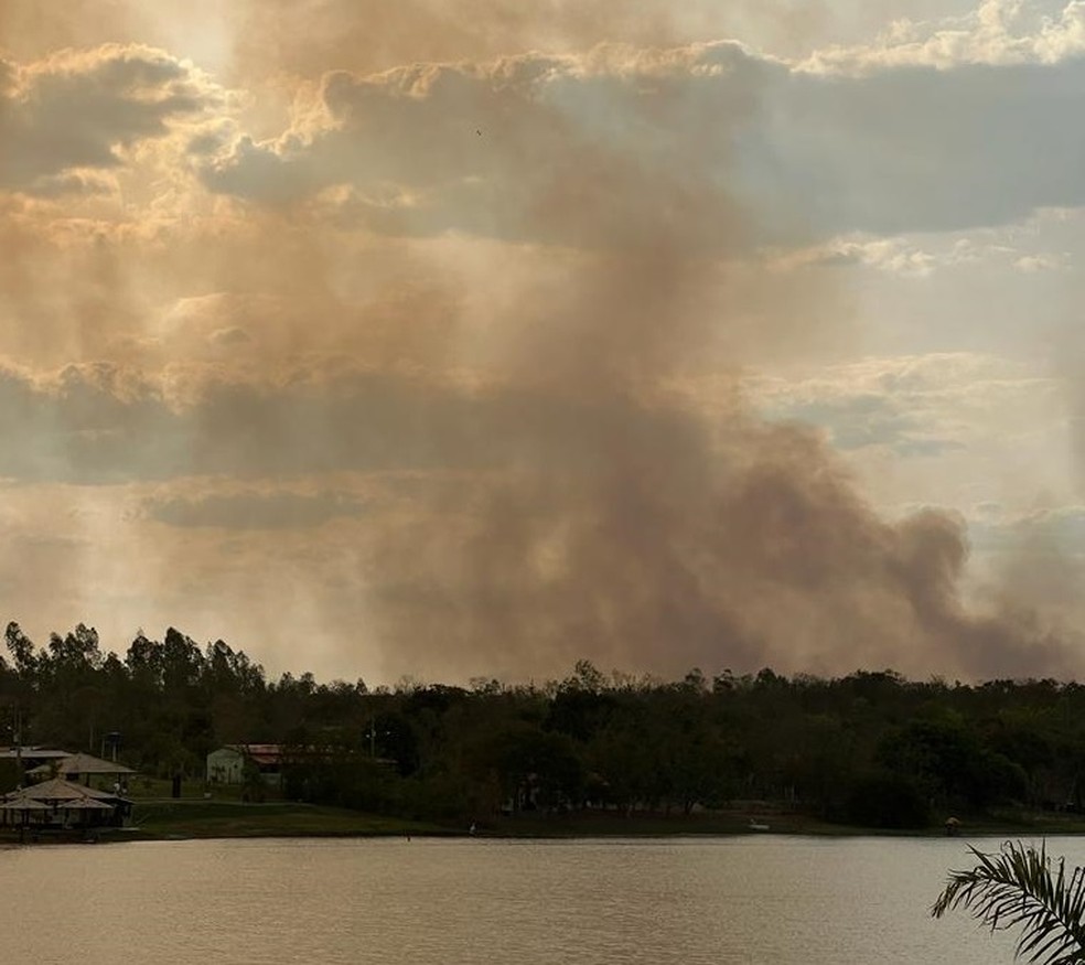 Incêndio atinge vegetação desde terça-feira (23)  — Foto: Reprodução
